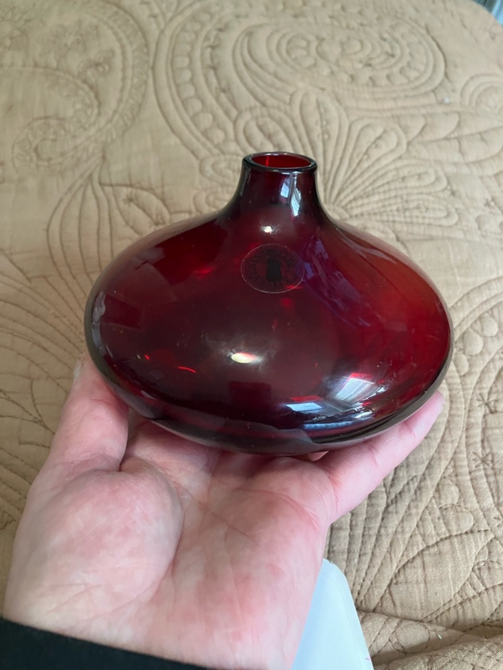 NWT IKEA Ruby Red Salong Vase Designed by Johanna Jelinek